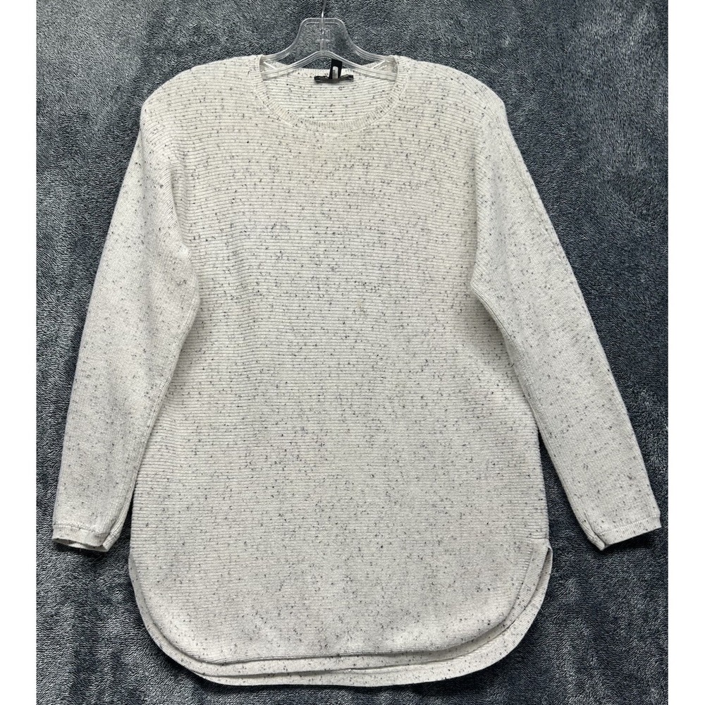 Eileen Fisher Womens Size PM Beige Long Sleeve Pullover Cotton Sweater (K7)